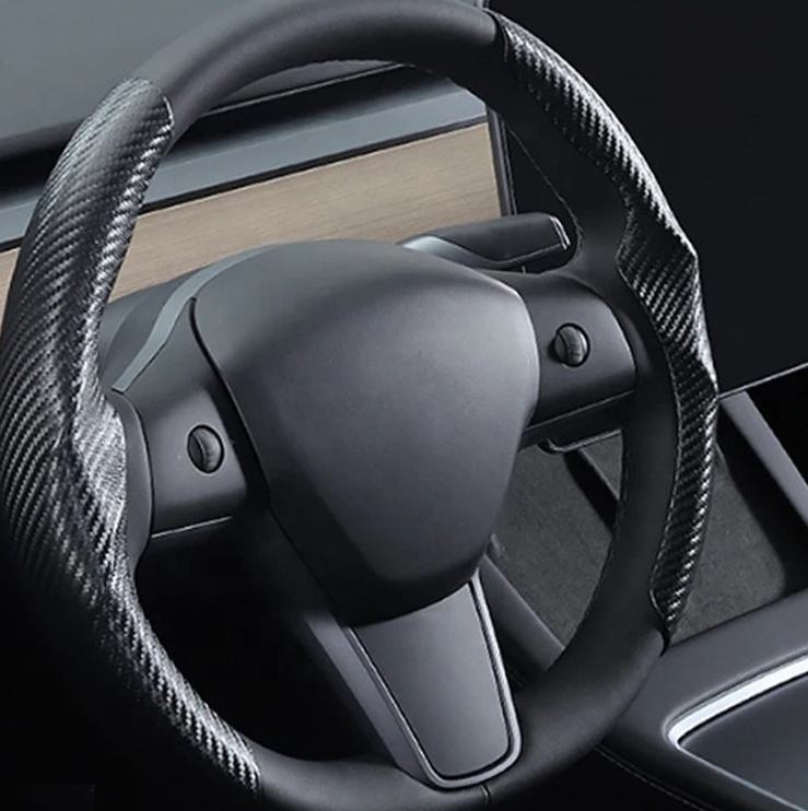 Steering Wheel Cover Carbon Fiber Tesla