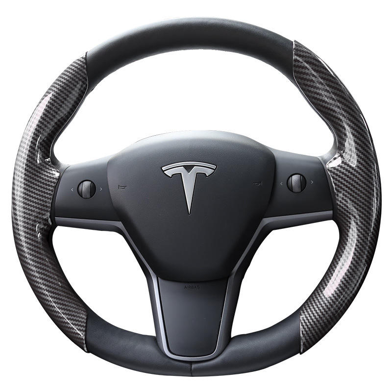 ORANGLES Steering Wheel Cover Carbon Fiber Tesla - high resolution display - exposing craftsmanship - Image 2 of 2 | built for everyone | Steering Wheel Cover Carbon Fiber Tesla for sale Georgia | Free Shipping ORANGLES
