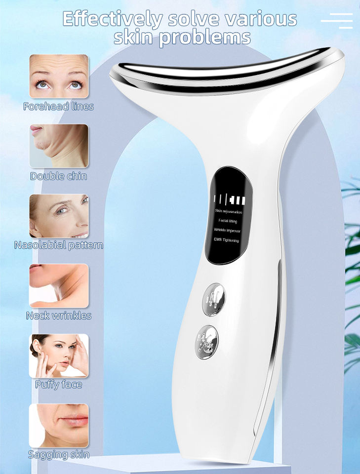 2024 Professional Facial Massage Beauty Instrument – Neck Lift & V‑Face Lifting Machine for Home Skin Care