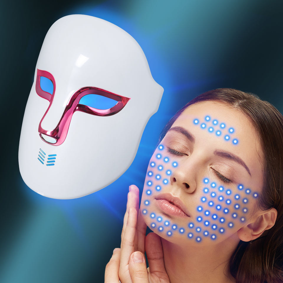 LED Light Therapy Face Mask – Anti‑Acne & Anti‑Wrinkle Facial Spa Beauty Device