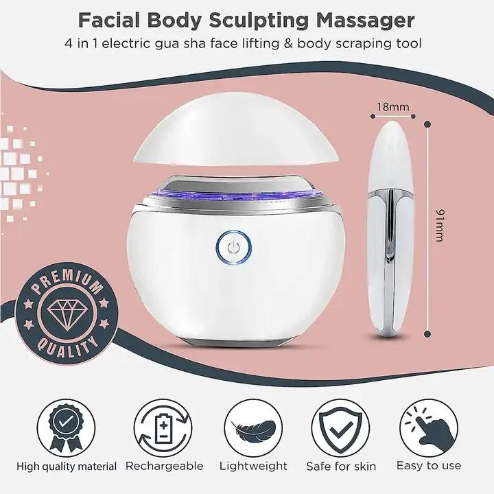 ORANGLES Korean Trend Gua Sha Electric Facial Massager – Skin Lifting & Slimming Beauty Instrument - high resolution display - exposing craftsmanship - Image 2 of 2 | built for everyone | Korean Trend Gua Sha Electric Facial Massager – Skin Lifting & Slimming Beauty Instrument for sale Georgia | Free Shipping ORANGLES