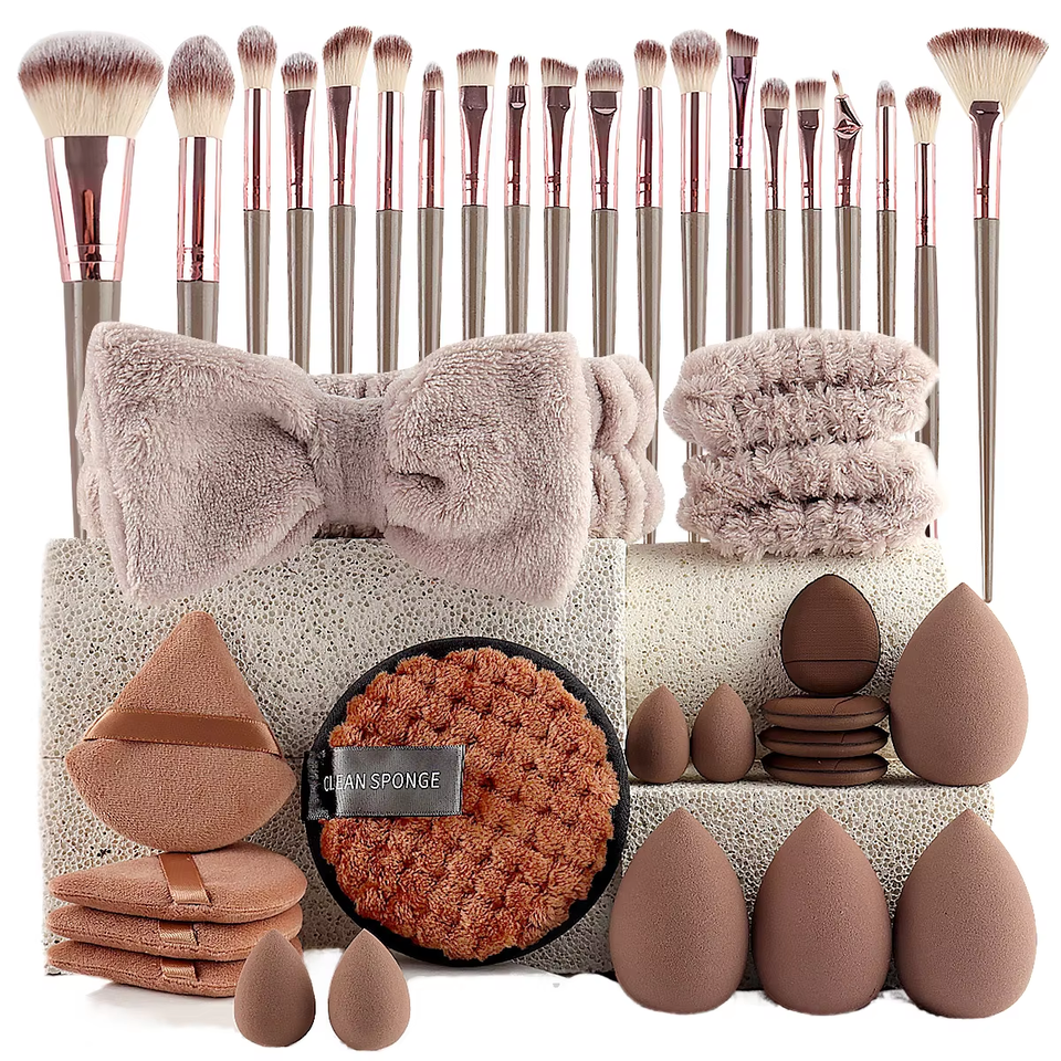 ORANGLES 40pcs & 20pcs Complete Beauty Tools Set – Face Washing & Makeup Brushes Kit De Brochas Demaquillaje - high resolution display - exposing craftsmanship - Image 2 of 2 | built for everyone | 40pcs & 20pcs Complete Beauty Tools Set – Face Washing & Makeup Brushes Kit De Brochas Demaquillaje for sale Georgia | Free Shipping ORANGLES