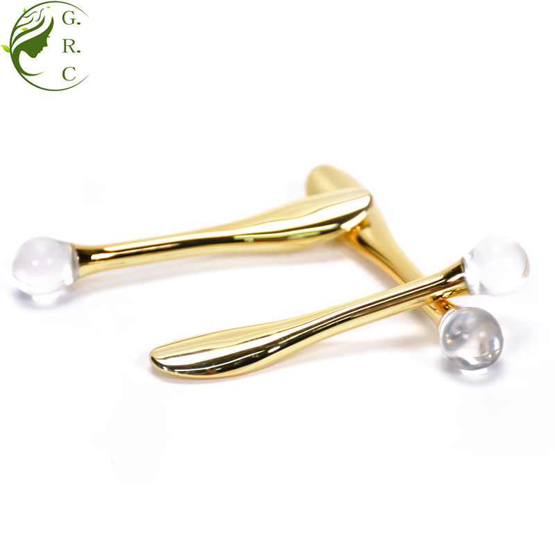 Wholesale Custom Beauty Tool – Gold Mini Skincare Face Cream Scoop & Makeup Spatula Facial Spoon