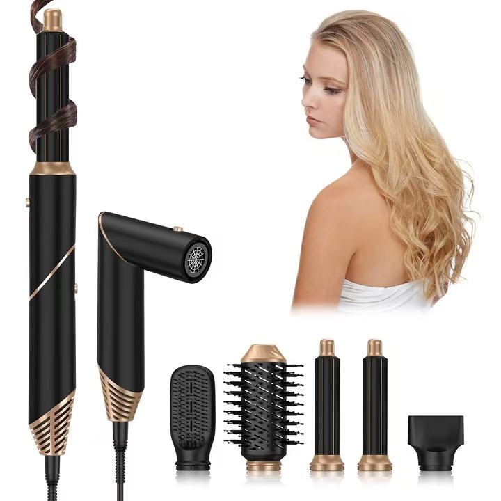 Professional Hot Air Styler – Powerful Hair Dryer & Straightener Set for Fast Drying, Curling & Volumizing Without Heat Damage