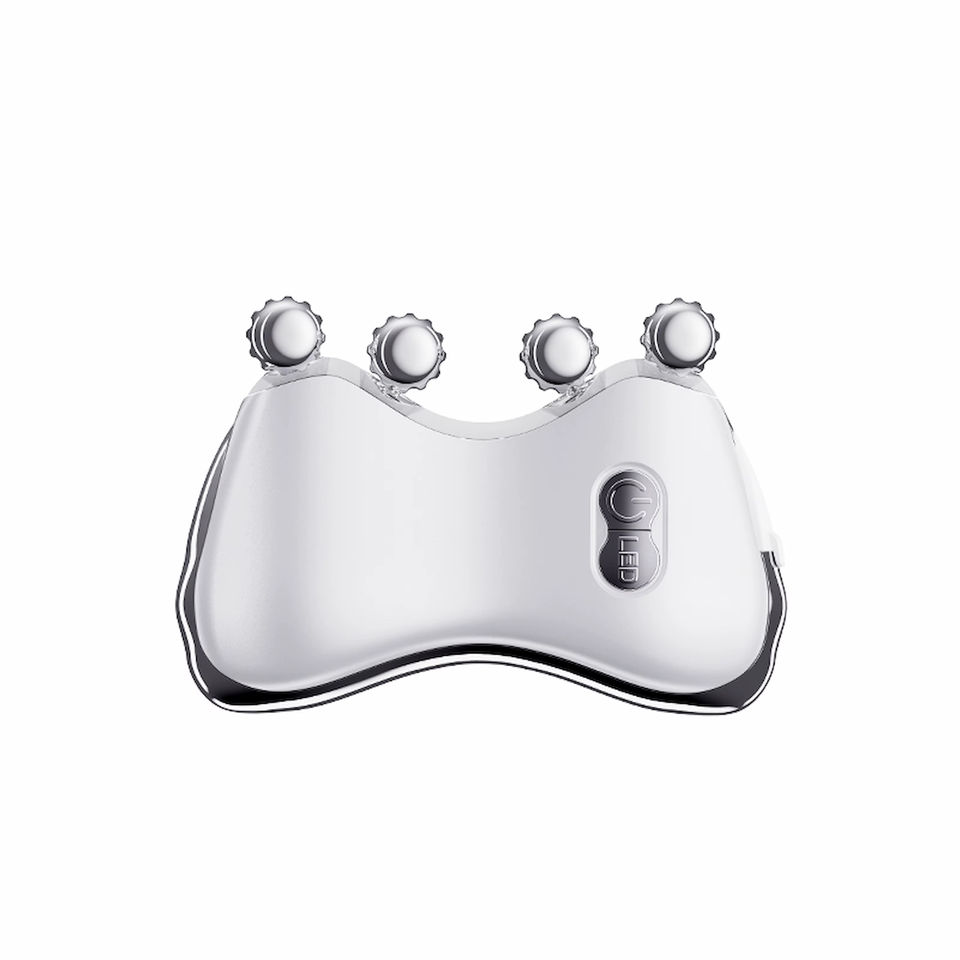 3D LED Beauty Massage Roller – Facial Galvanic Massager EMS Gua Sha Tool with Heat & Vibration for Anti‑Aging Wrinkles