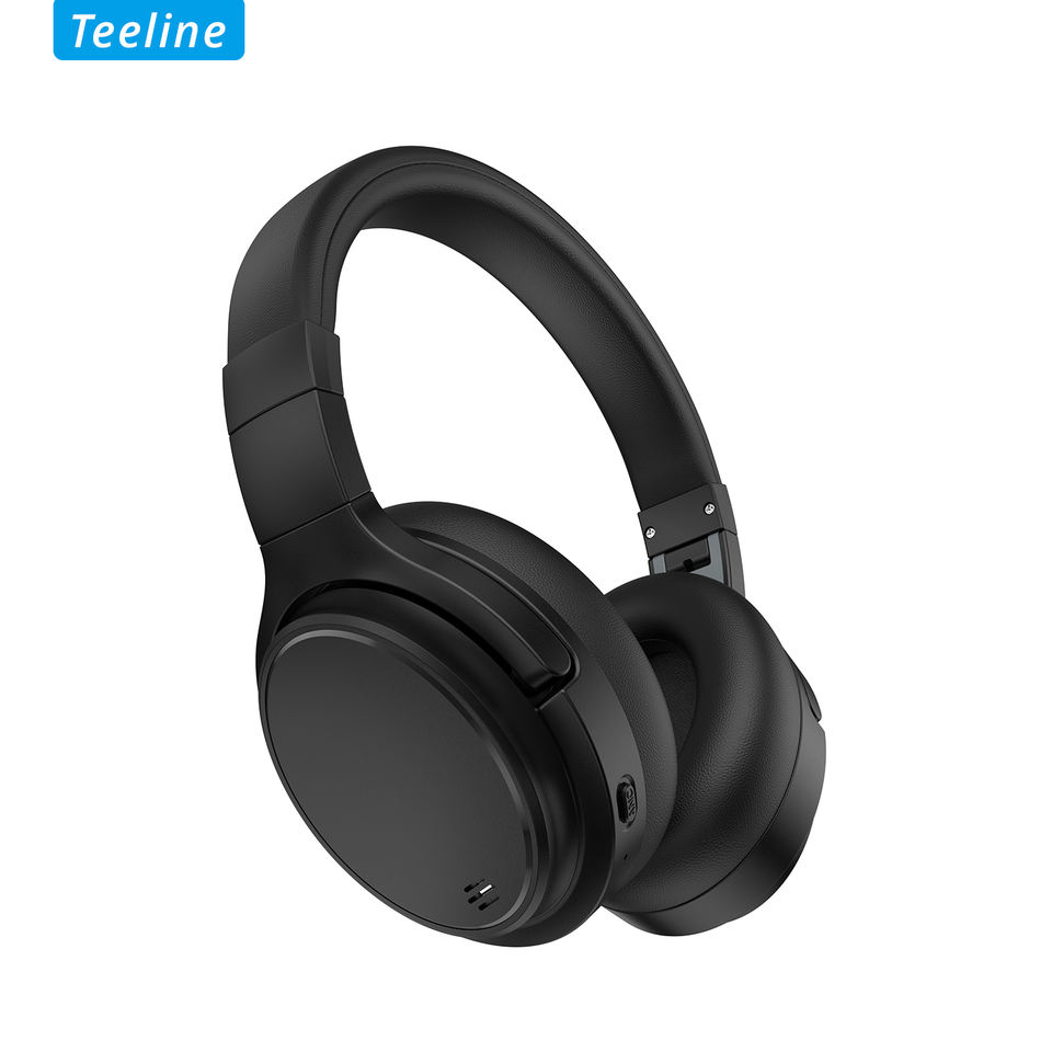 Teeline M33 Wireless Bluetooth Noise Cancelling Headset | JL V6.0 Chipset, Deep Bass, -32dB ANC, Comfortable Over‑Ear Headphones