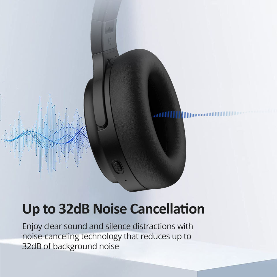 ORANGLES Teeline M33 Wireless Bluetooth Noise Cancelling Headset | JL V6.0 Chipset, Deep Bass, -32dB ANC, Comfortable Over‑Ear Headphones - high resolution display - exposing craftsmanship - Image 2 of 2 | built for everyone | Teeline M33 Wireless Bluetooth Noise Cancelling Headset | JL V6.0 Chipset, Deep Bass, -32dB ANC, Comfortable Over‑Ear Headphones for sale Georgia | Free Shipping ORANGLES