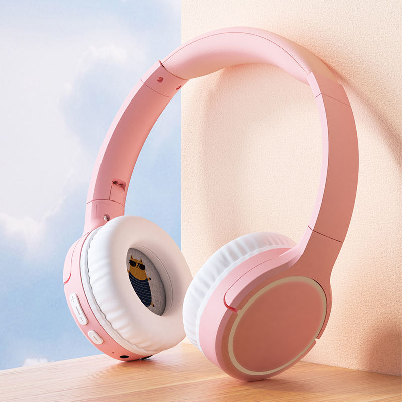 Gaming Colorful Macron Portable Wireless Headphones | Over‑Ear Bluetooth Headset with Headband