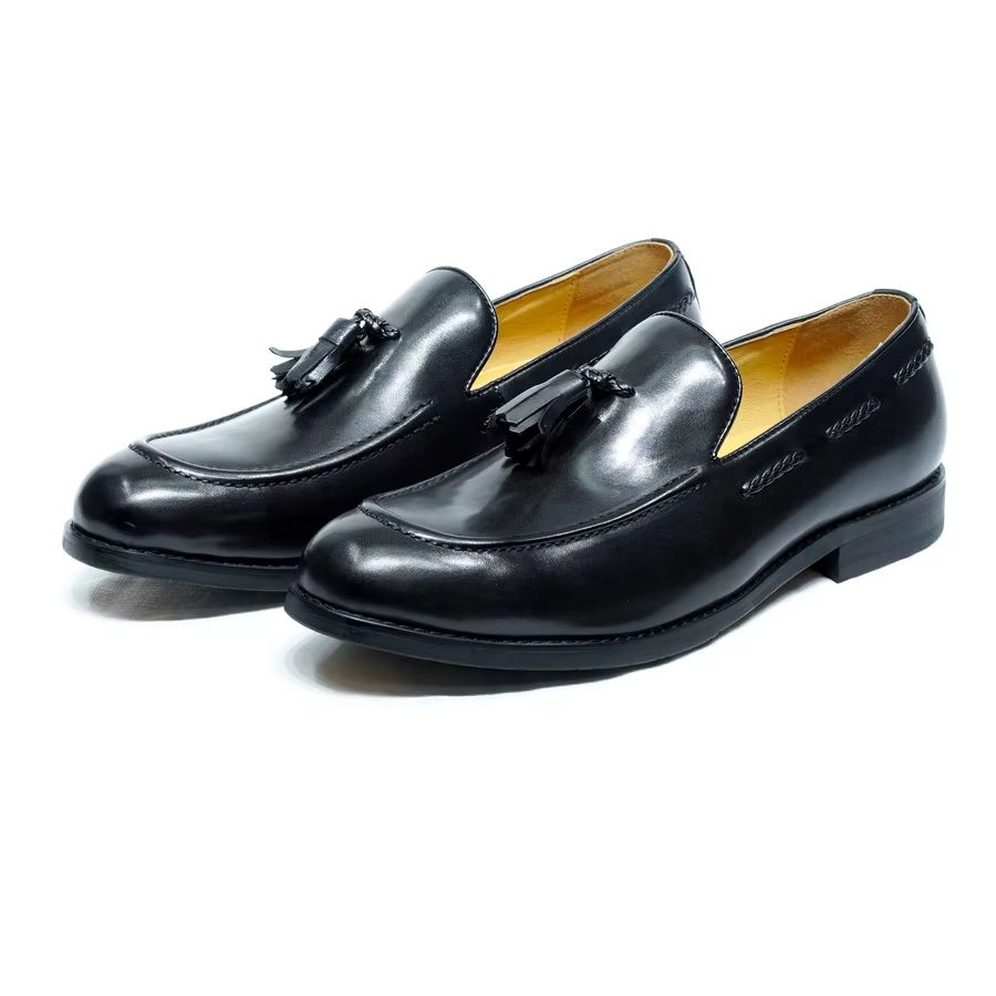 Men’s Genuine Leather Dress Shoes – Breathable Slip‑On Formal Footwear for Business, Casual, Holiday & Party