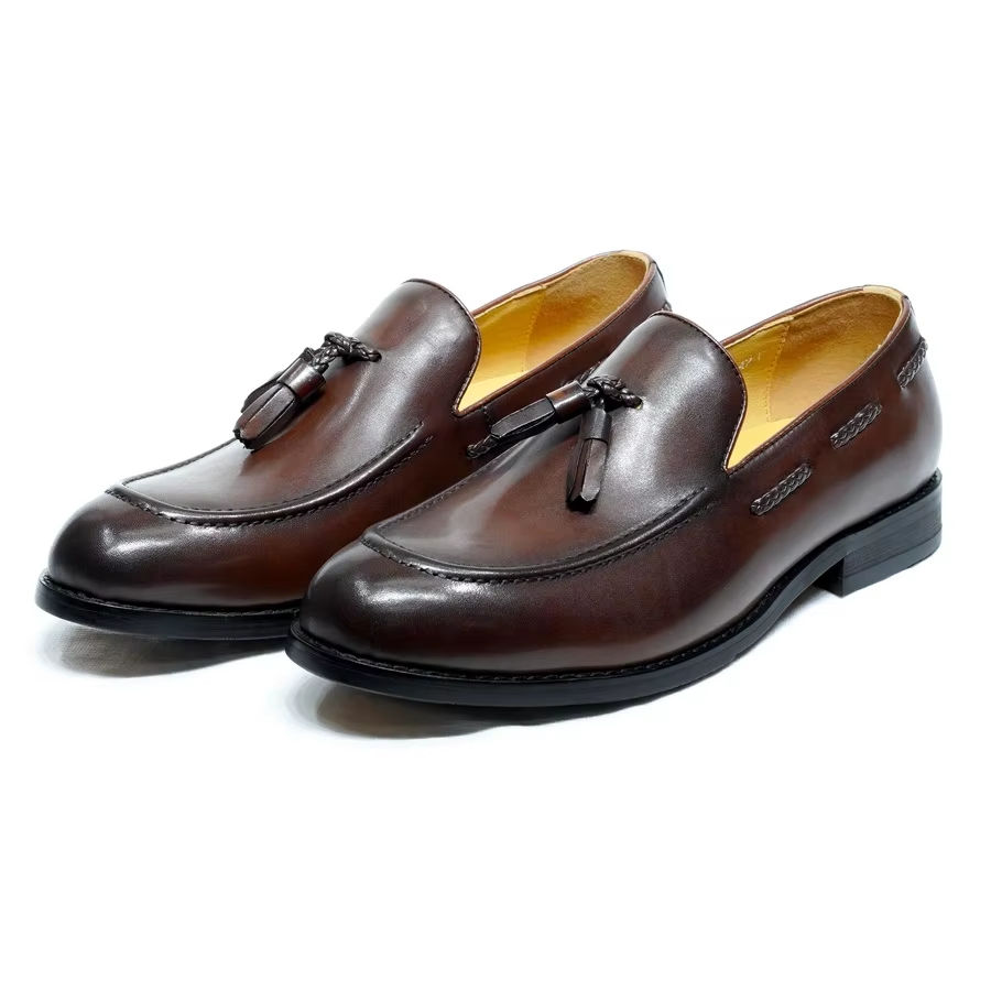 ORANGLES Men’s Genuine Leather Dress Shoes – Breathable Slip‑On Formal Footwear for Business, Casual, Holiday & Party - high resolution display - exposing craftsmanship - Image 2 of 2 | built for everyone | Men’s Genuine Leather Dress Shoes – Breathable Slip‑On Formal Footwear for Business, Casual, Holiday & Party for sale Georgia | Free Shipping ORANGLES