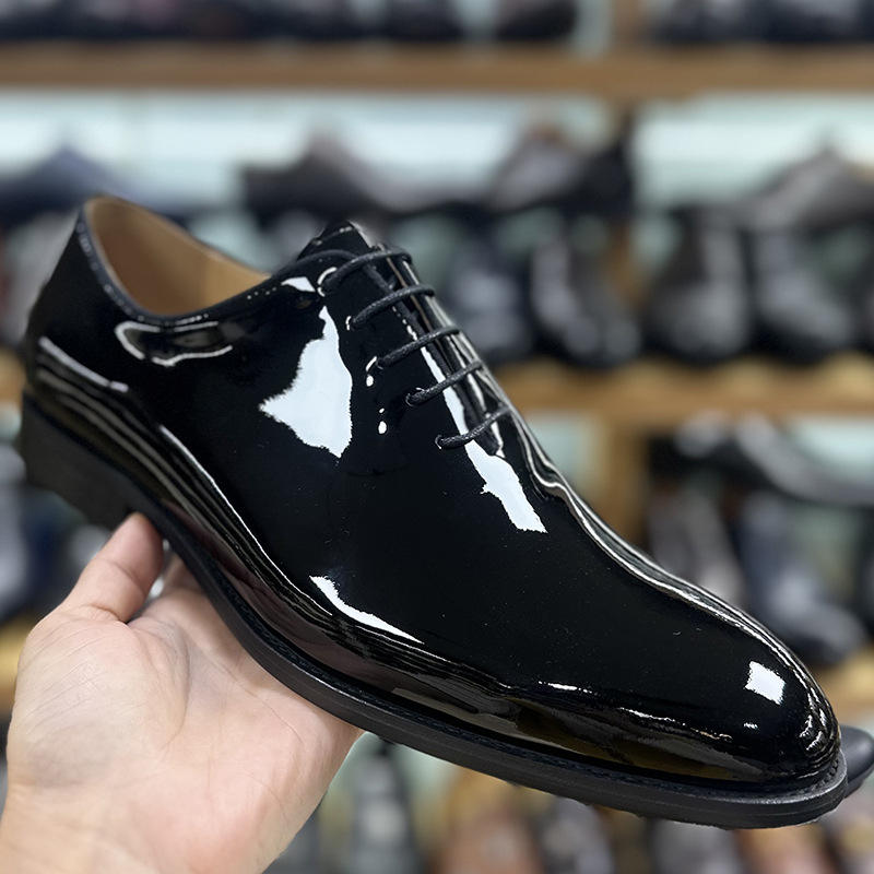 Men’s Patent Leather Business Shoes – High‑End Handmade Slip‑On Dress Footwear for Parties & Formal Events