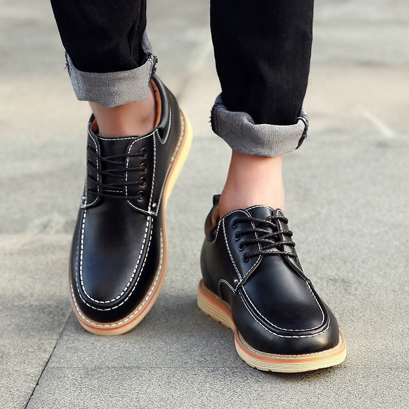 ORANGLES Men’s Genuine Leather Height Increase Dress Shoes – Breathable Lace-up Anti-Slip Office & Wedding Footwear - high resolution display - exposing craftsmanship - Image 2 of 2 | built for everyone | Men’s Genuine Leather Height Increase Dress Shoes – Breathable Lace-up Anti-Slip Office & Wedding Footwear for sale Georgia | Free Shipping ORANGLES