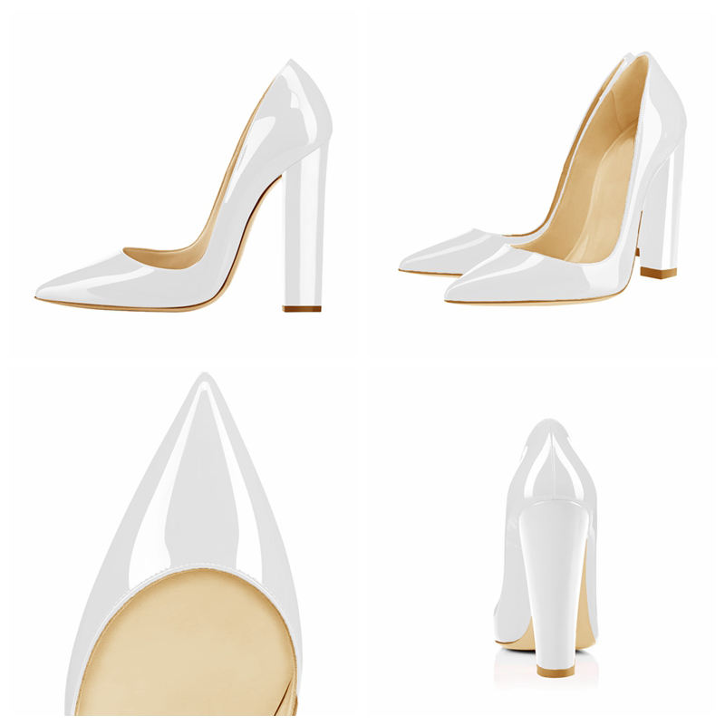 ORANGLES Women’s Red Patent Leather Pumps – Pointed Toe Chunky High Heel Dress Shoes for Party, Dance & Big Size - high resolution display - exposing craftsmanship - Image 2 of 2 | built for everyone | Women’s Red Patent Leather Pumps – Pointed Toe Chunky High Heel Dress Shoes for Party, Dance & Big Size for sale Georgia | Free Shipping ORANGLES