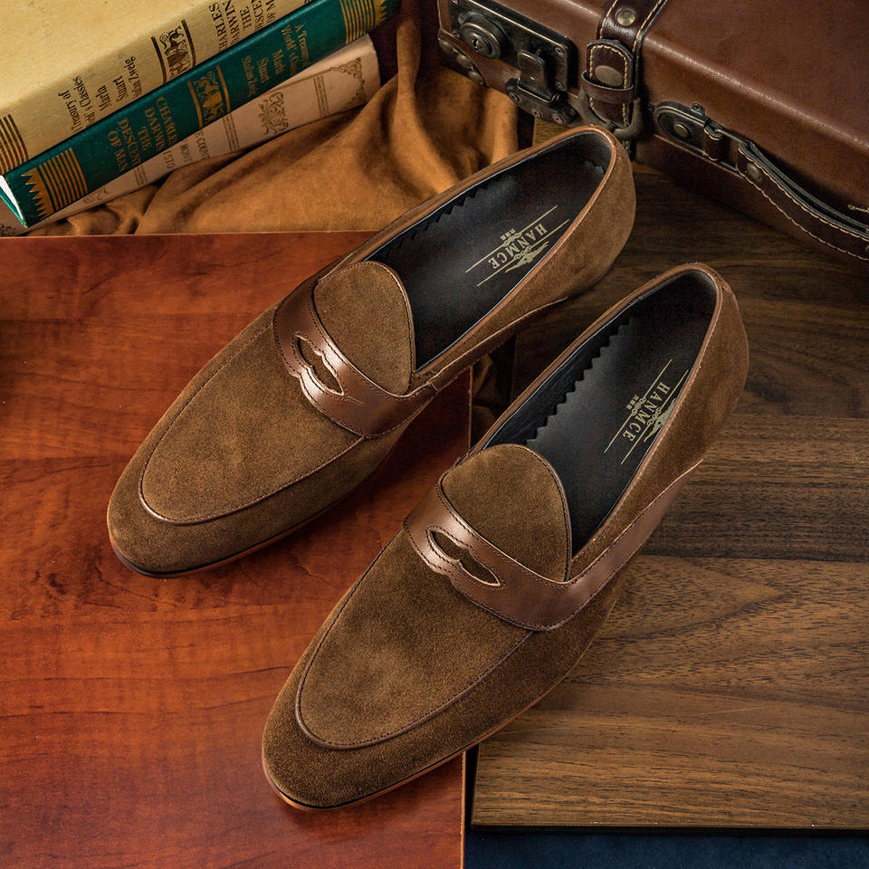 ORANGLES Men’s Cow Suede Loafers – Slip-On Casual Dress Shoes Wholesale Custom Party & Office Footwear - high resolution display - exposing craftsmanship - Image 2 of 2 | built for everyone | Men’s Cow Suede Loafers – Slip-On Casual Dress Shoes Wholesale Custom Party & Office Footwear for sale Georgia | Free Shipping ORANGLES