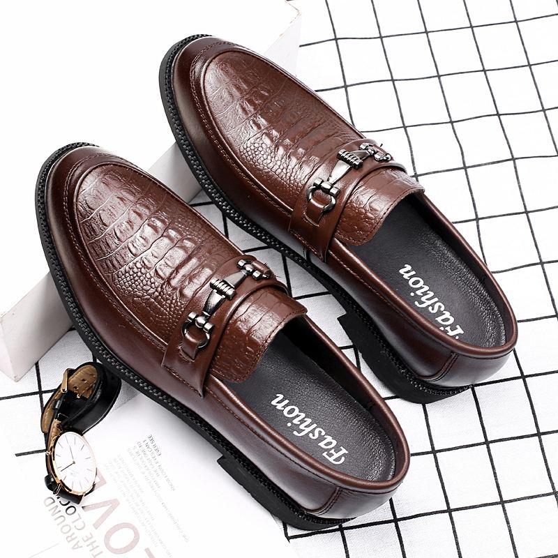 Men’s Genuine Leather Oxford Loafers – Factory Supply Dress Shoes for Business, Wedding & Party