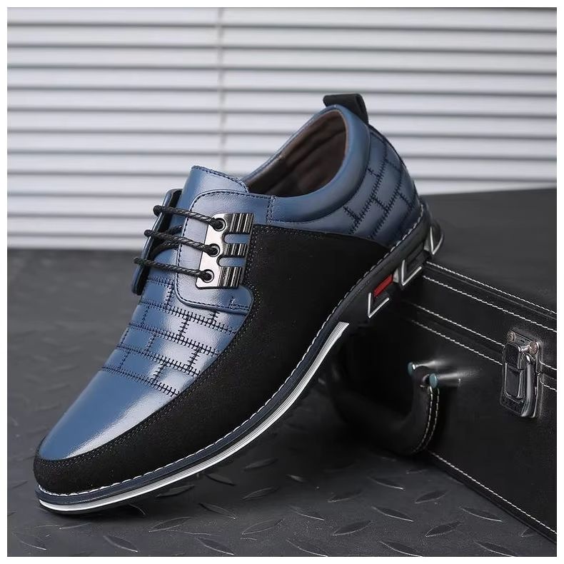 Men’s Summer Casual Oxford Shoes – Retro English Style Round Toe Non‑Slip Dress Footwear