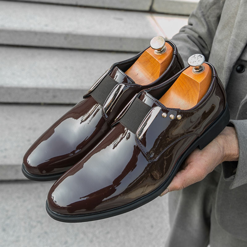 ORANGLES Men’s PU Leather Oxford Shoes – Italian No‑Tie Lace Dress Loafers for Business, Office & Party - high resolution display - exposing craftsmanship - Image 2 of 2 | built for everyone | Men’s PU Leather Oxford Shoes – Italian No‑Tie Lace Dress Loafers for Business, Office & Party for sale Georgia | Free Shipping ORANGLES