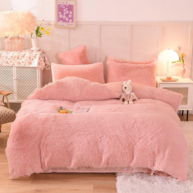 ORANGLES Ultra Soft Mink Fur Velvet Bedding Set – Fluffy Plush Flannel Bedspread, Solid Color King Size Sheets - high resolution display - exposing craftsmanship - Image 2 of 2 | built for everyone | Ultra Soft Mink Fur Velvet Bedding Set – Fluffy Plush Flannel Bedspread, Solid Color King Size Sheets for sale Georgia | Free Shipping ORANGLES
