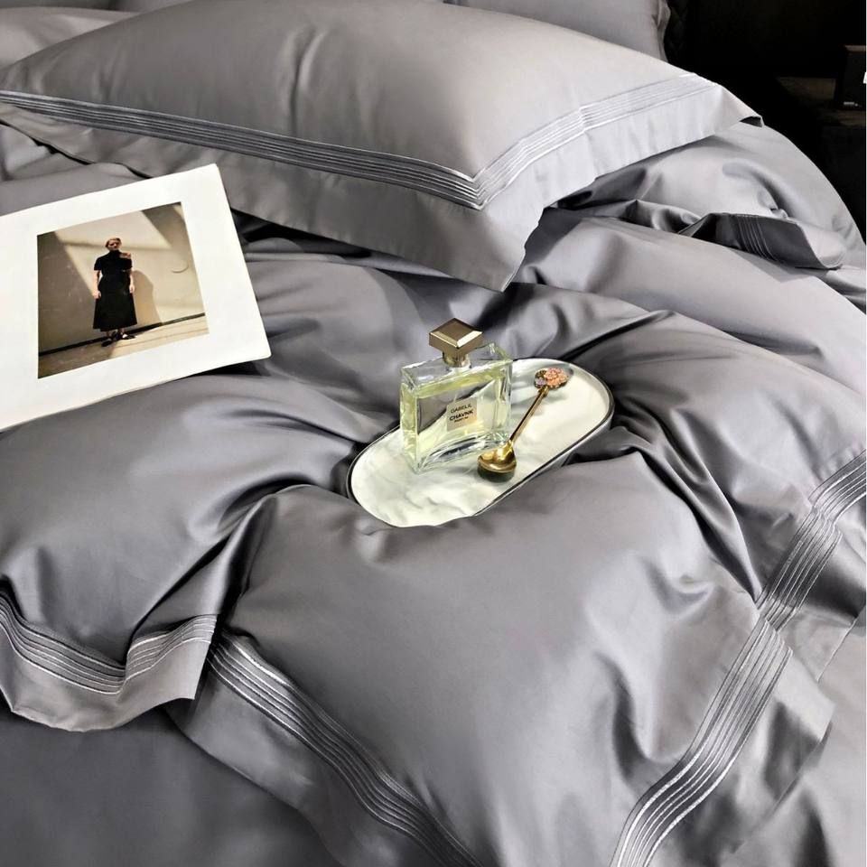 140s Egyptian Cotton Bedding Set – Solid Dyed Flat Bed Sheets, 100% Cotton Linen for Textile Suppliers