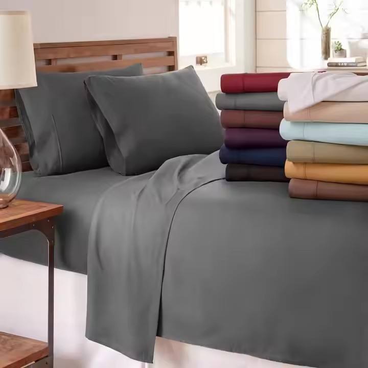 ORANGLES Wholesale 100% Cotton Double Bed Sheet Set – Breathable, Delicate & Portable 4pcs Bedding - high resolution display - exposing craftsmanship - Image 2 of 2 | built for everyone | Wholesale 100% Cotton Double Bed Sheet Set – Breathable, Delicate & Portable 4pcs Bedding for sale Georgia | Free Shipping ORANGLES