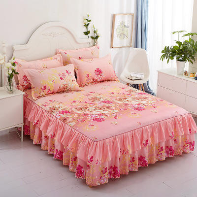 Floral Lace Fitted Sheet Cover – Graceful Bedspread & Bedroom Skirt, Wedding & Housewarming Gift