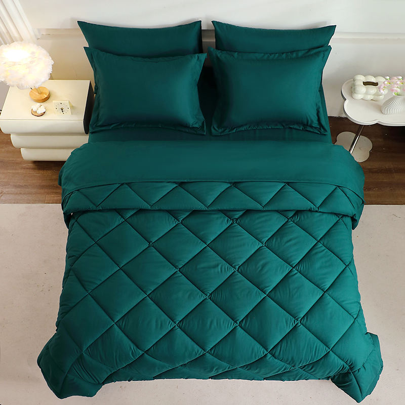 Green Comforter & Bedding Set – Twin, Full, Queen, King Mattress Topper, Bed Sheet & Pillowcases in Carton