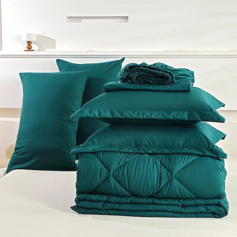 ORANGLES Green Comforter & Bedding Set – Twin, Full, Queen, King Mattress Topper, Bed Sheet & Pillowcases in Carton - high resolution display - exposing craftsmanship - Image 2 of 2 | built for everyone | Green Comforter & Bedding Set – Twin, Full, Queen, King Mattress Topper, Bed Sheet & Pillowcases in Carton for sale Georgia | Free Shipping ORANGLES