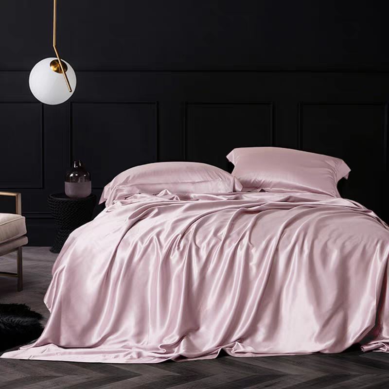 Designer Luxury Silk Bed Sheet Set – Elegant Solid Color Premium Bedding