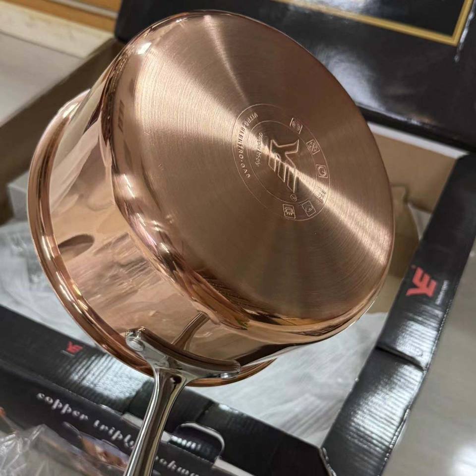 ORANGLES All-Clad 12-Piece Professional Chef Cookware – 18/10 Triply Stainless Steel & Luxury Copper Pots and Pans - high resolution display - exposing craftsmanship - Image 2 of 2 | built for everyone | All-Clad 12-Piece Professional Chef Cookware – 18/10 Triply Stainless Steel & Luxury Copper Pots and Pans for sale Georgia | Free Shipping ORANGLES