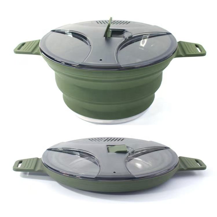 Collapsible Food-Grade Silicone Cooking Pot – Premium Portable Cookware for Home & Outdoor Use