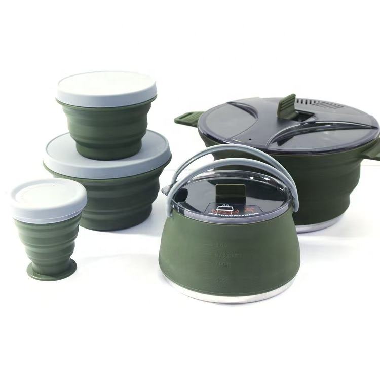 ORANGLES Collapsible Food-Grade Silicone Cooking Pot – Premium Portable Cookware for Home & Outdoor Use - high resolution display - exposing craftsmanship - Image 2 of 2 | built for everyone | Collapsible Food-Grade Silicone Cooking Pot – Premium Portable Cookware for Home & Outdoor Use for sale Georgia | Free Shipping ORANGLES