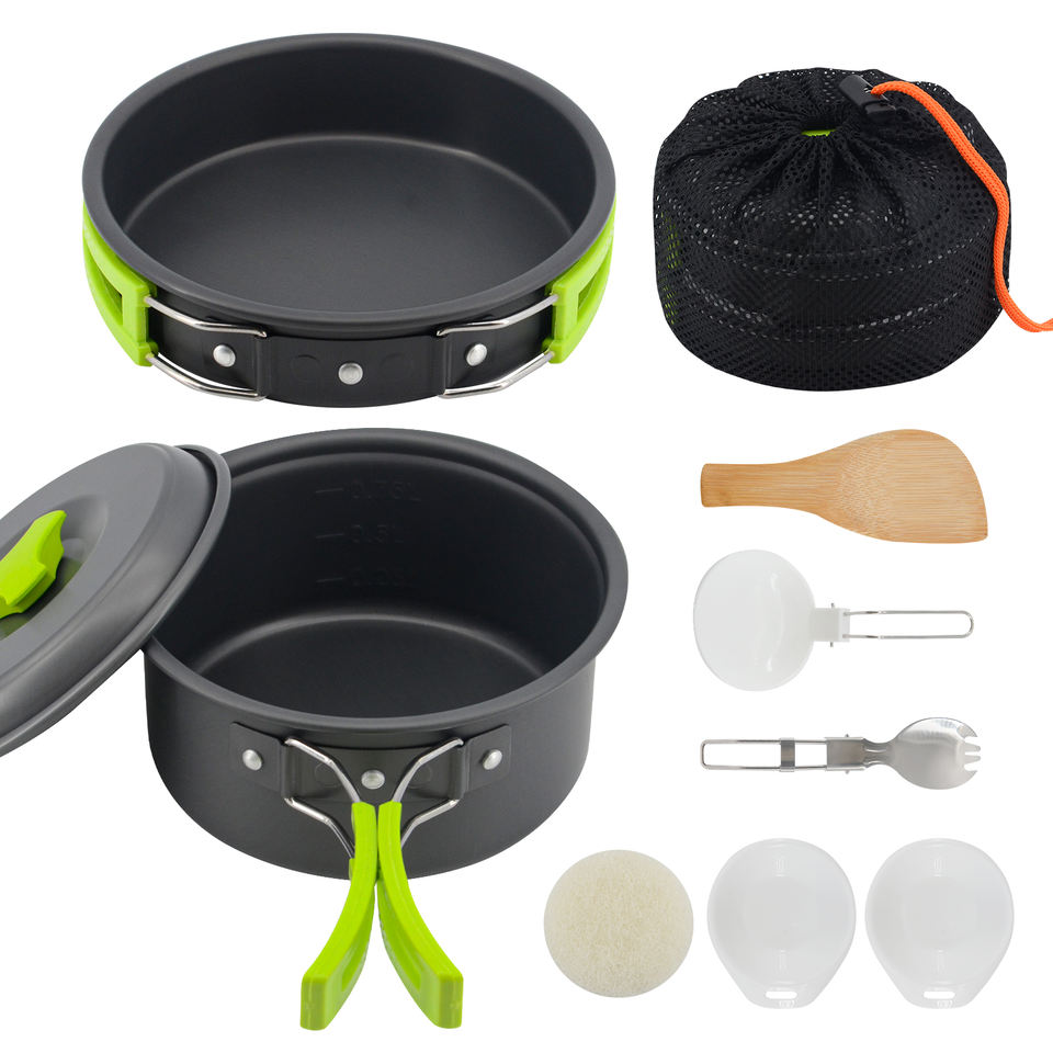 ORANGLES Outdoor Nesting Stainless Steel Cookware Set – Ultralight Camping Pot & Pan Kit with Compact Carry Bag for Hiking & Backpacking - high resolution display - exposing craftsmanship - Image 2 of 2 | built for everyone | Outdoor Nesting Stainless Steel Cookware Set – Ultralight Camping Pot & Pan Kit with Compact Carry Bag for Hiking & Backpacking for sale Georgia | Free Shipping ORANGLES