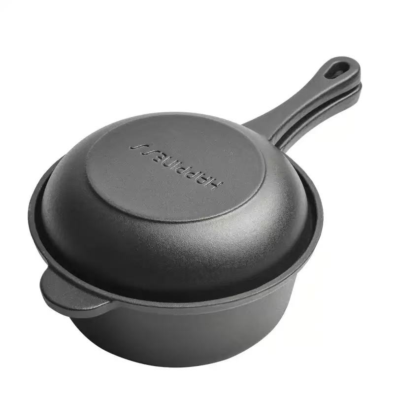 Uncoated Cast Iron Mini Omelette Pan – Non‑Stick Small Wok for Pancake, Steak & Egg Frying