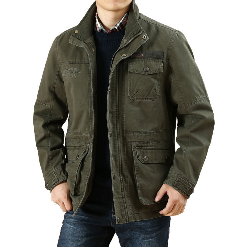ORANGLES Men’s Cotton Parka Jacket – Plus Size Winter Outdoor Canvas Coat with Zipper - high resolution display - exposing craftsmanship - Image 2 of 2 | built for everyone | Men’s Cotton Parka Jacket – Plus Size Winter Outdoor Canvas Coat with Zipper for sale Georgia | Free Shipping ORANGLES