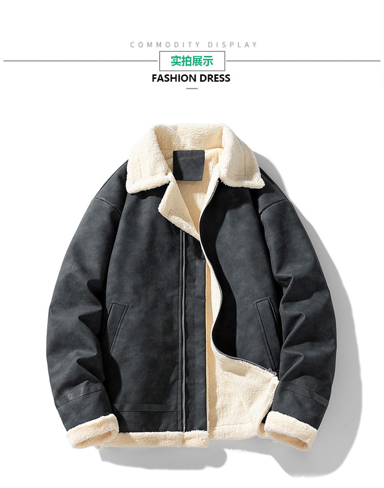 ORANGLES ANSZKTN Men’s Vintage Winter Jacket – Extra Fleece Lapel Fur Coat, Warm Stylish Outerwear - high resolution display - exposing craftsmanship - Image 2 of 2 | built for everyone | ANSZKTN Men’s Vintage Winter Jacket – Extra Fleece Lapel Fur Coat, Warm Stylish Outerwear for sale Georgia | Free Shipping ORANGLES