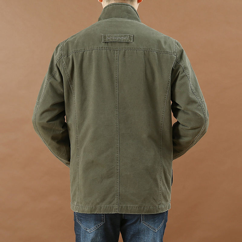 ORANGLES Men’s Casual Cotton Parka – Winter Outdoor Canvas Jacket, Washed Finish, Plus Size with Zipper Closure - high resolution display - exposing craftsmanship - Image 2 of 2 | built for everyone | Men’s Casual Cotton Parka – Winter Outdoor Canvas Jacket, Washed Finish, Plus Size with Zipper Closure for sale Georgia | Free Shipping ORANGLES