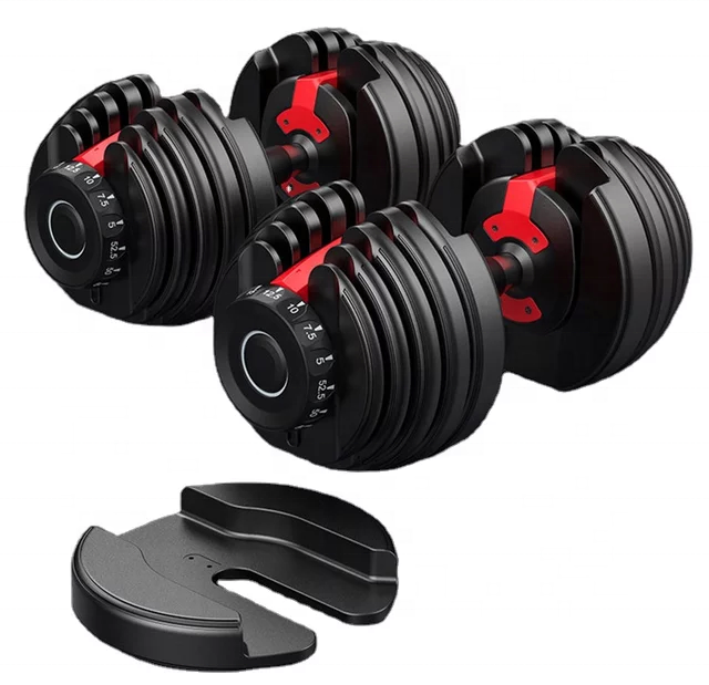 Crossmax 24KG Adjustable Steel Iron Dumbbell Set – Black Home Gym Strength Training Equipment