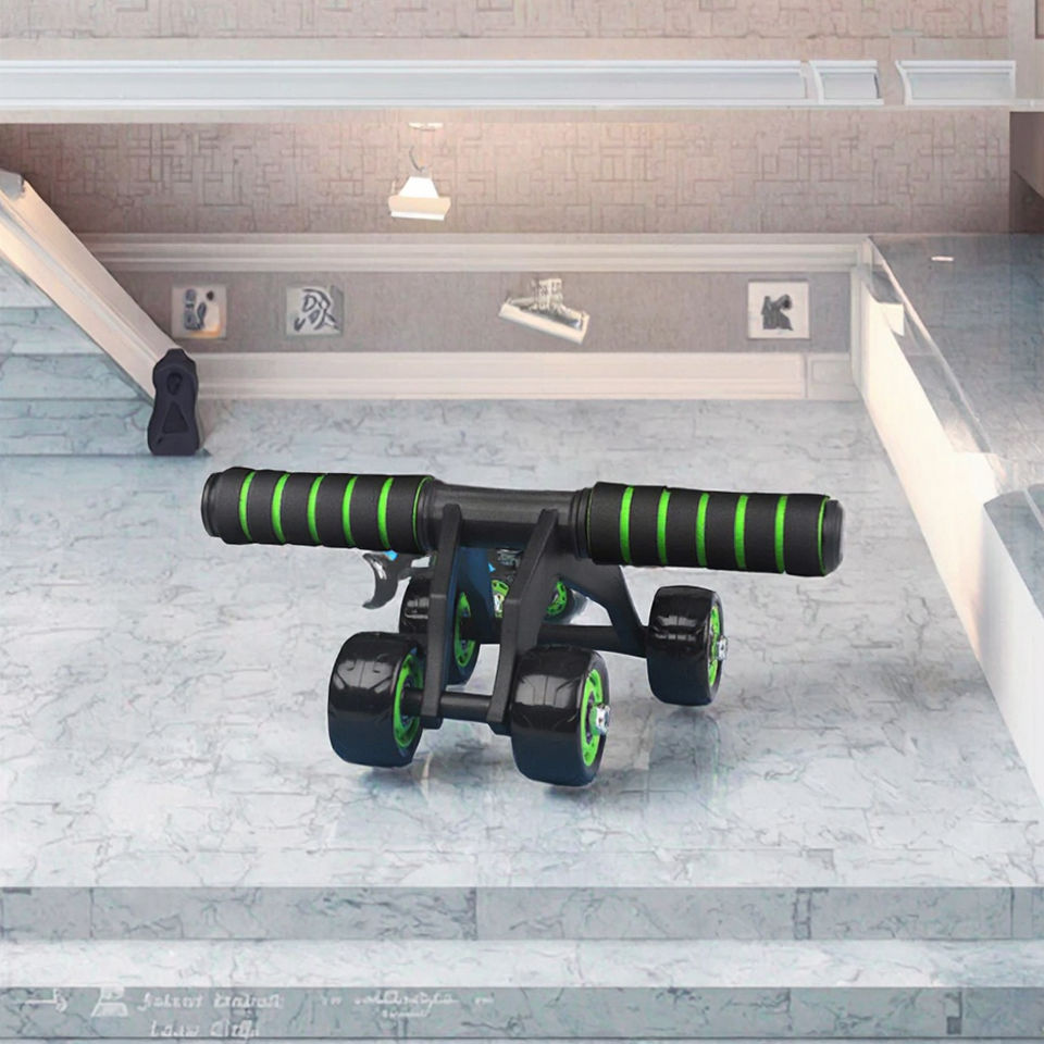 ORANGLES Ab Roller Exercise Kit | 4‑Wheel Abdominal Muscle Trainer with Hand Bar & Knee Pad (0.77kg) - high resolution display - exposing craftsmanship - Image 2 of 2 | built for everyone | Ab Roller Exercise Kit | 4‑Wheel Abdominal Muscle Trainer with Hand Bar & Knee Pad (0.77kg) for sale Georgia | Free Shipping ORANGLES