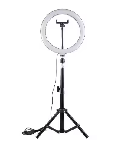 ORANGLES Ring Light 10'' LED Dimmable Tripod Lamp - high resolution display - exposing craftsmanship - Image 2 of 2 | built for everyone | Ring Light 10'' LED Dimmable Tripod Lamp for sale Georgia | Free Shipping ORANGLES