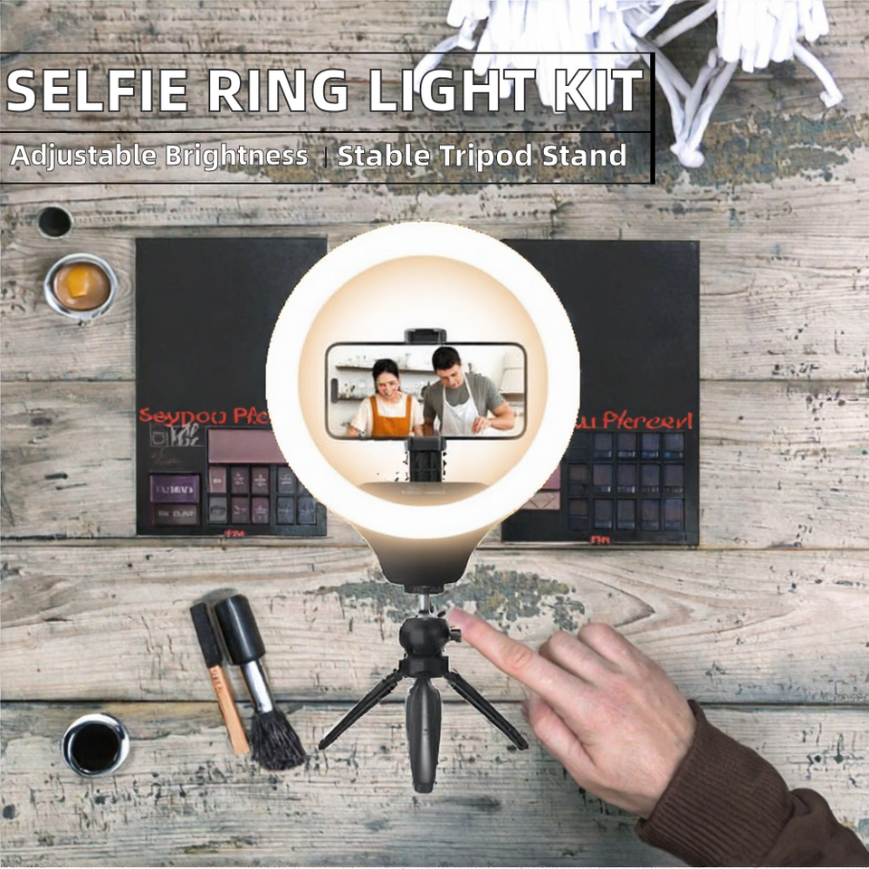 ORANGLES Ring Light UBeesize 10'' LED Tripod Stand - high resolution display - exposing craftsmanship - Image 2 of 2 | built for everyone | Ring Light UBeesize 10'' LED Tripod Stand for sale Georgia | Free Shipping ORANGLES