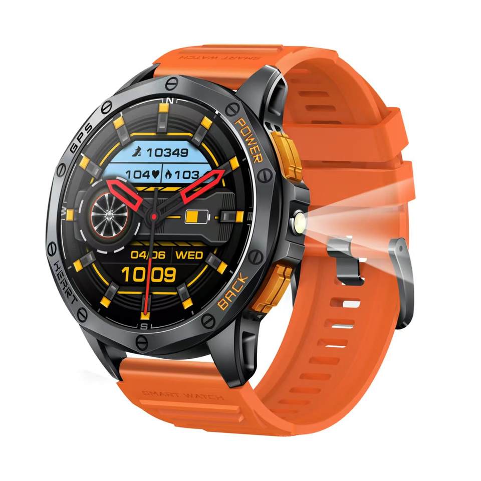 ORANGLES K67 GPS Sports Smartwatch | 1.43" AMOLED, LED Flashlight, Compass, Altimeter, IP68 Waterproof - high resolution display - exposing craftsmanship - Image 2 of 2 | built for everyone | K67 GPS Sports Smartwatch | 1.43" AMOLED, LED Flashlight, Compass, Altimeter, IP68 Waterproof for sale Georgia | Free Shipping ORANGLES