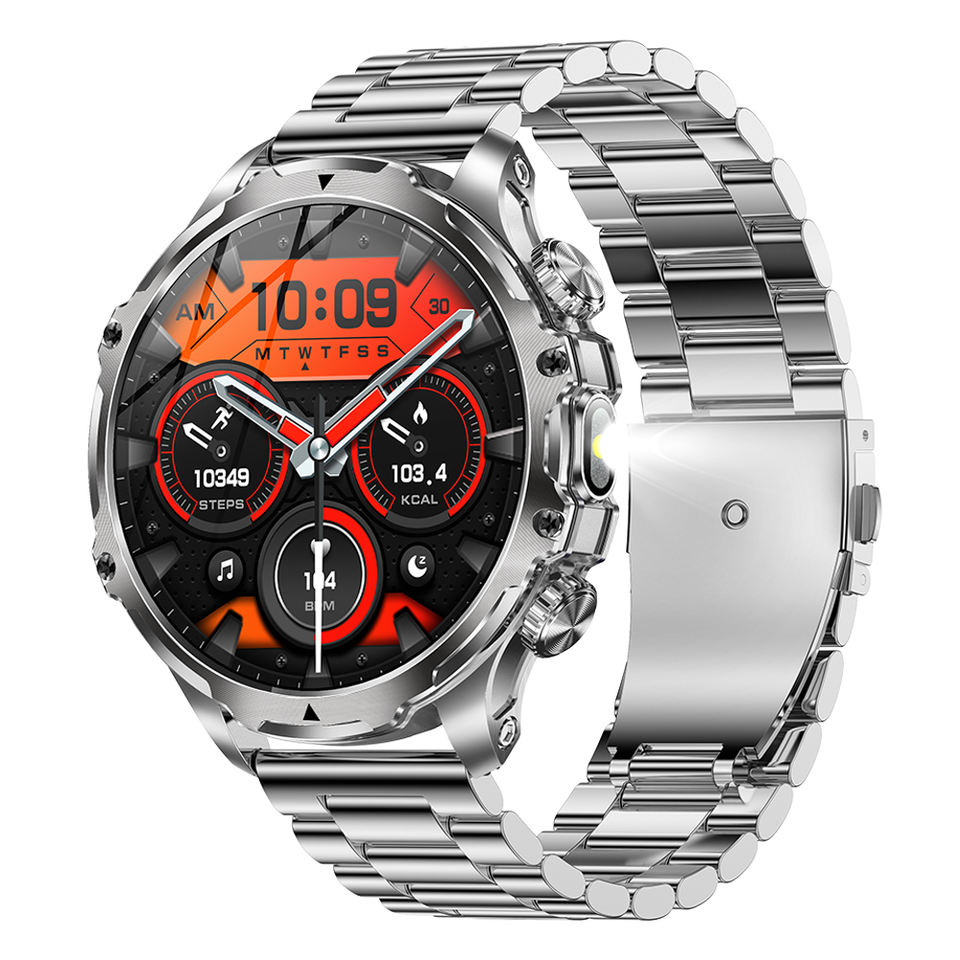 ORANGLES AK75 Smartwatch 2025 | 1.85" AMOLED, Flashlight, Waterproof, Blood Pressure & Oxygen Monitor, 700mAh Battery - high resolution display - exposing craftsmanship - Image 2 of 2 | built for everyone | AK75 Smartwatch 2025 | 1.85" AMOLED, Flashlight, Waterproof, Blood Pressure & Oxygen Monitor, 700mAh Battery for sale Georgia | Free Shipping ORANGLES