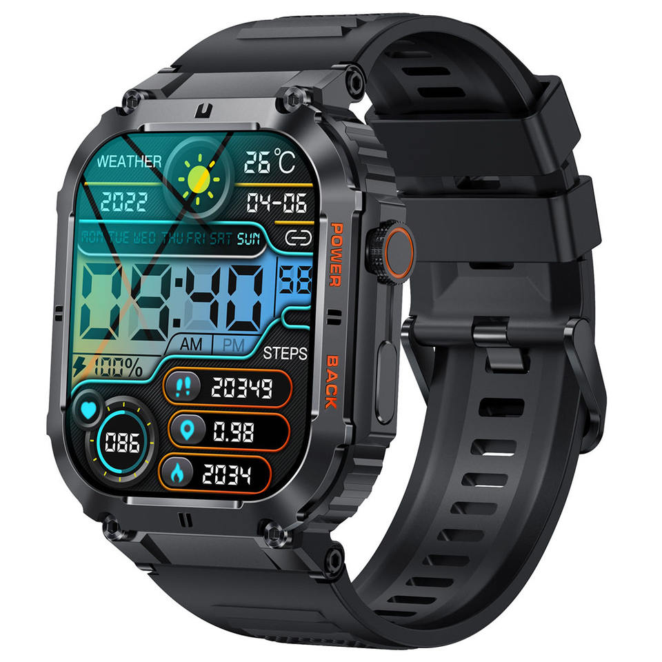 K57 Pro Rugged Smartwatch | Outdoor Tactical, Men’s Sports Watch, Bluetooth Connected, High‑Quality Design