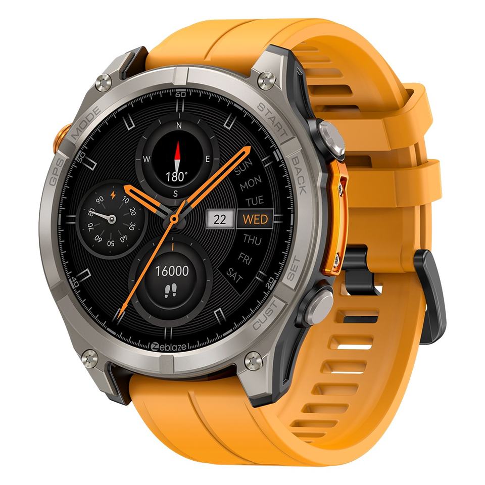 Zeblaze Stratos 4 Smartwatch | GPS, 500mAh Battery, 170+ Sports Modes, 1.43" AMOLED, Bluetooth Calls, 5ATM Waterproof