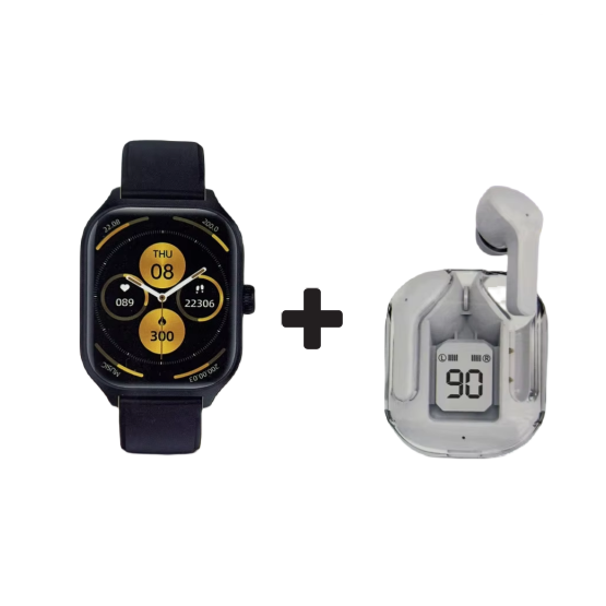 GAOKE H09 Smartwatch | 2‑in‑1 TWS Earbuds, 4G SIM, Sports & Fitness Tracker for Men